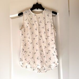 Equipment Silk Sleeveless Cocktail Martini Printed Blouse